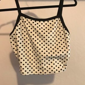 WORN ONCE, UO Velvet Polka Dot Top
